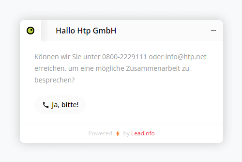 Leadinfo Leadform Beispiel