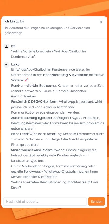 Unsere Chatbots sprechen die Sprache der Branche Ihrer Besucher. Sie liefern relevante Antworten, qualifizieren Leads automatisiert und schaffen Vertrauen in der Customer Journey.