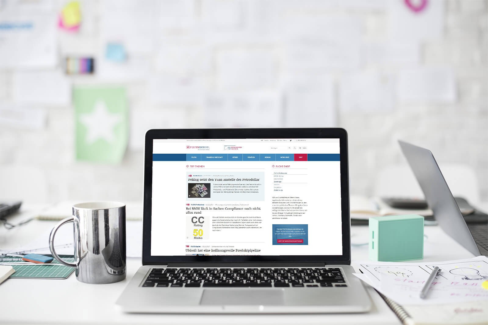 Website und Shop für den Verlag Fuchsbriefe aus Berlin